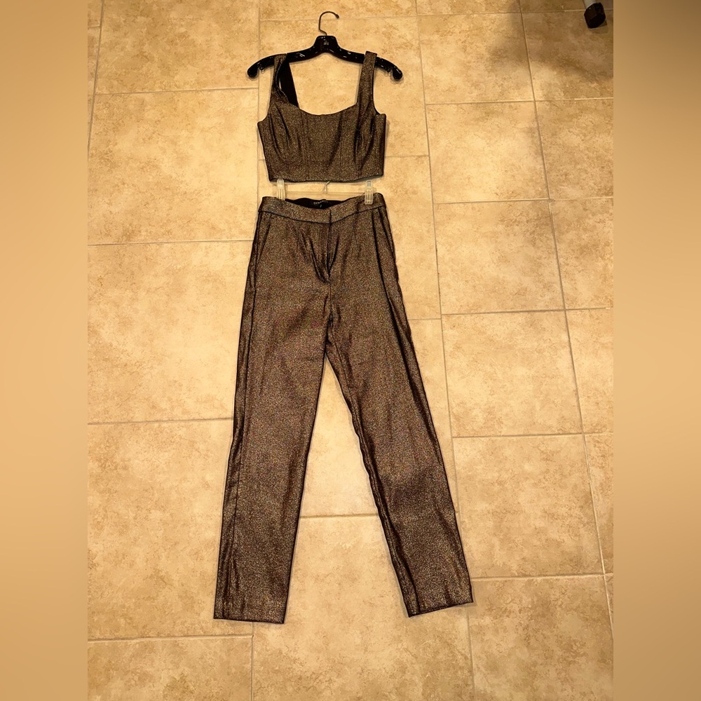 Dynamite Shimmering Gold Two-Piece Set